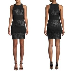 BAILEY 44 Sequined Paneled Sleeveless Dress in Black